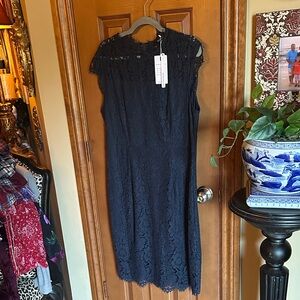 NWT Elegant Navy Lace Dress, size XL